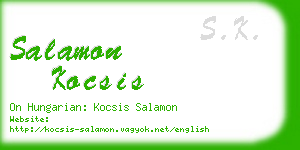 salamon kocsis business card